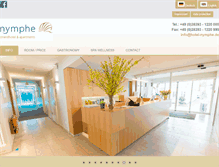 Tablet Screenshot of hotel-nymphe.de